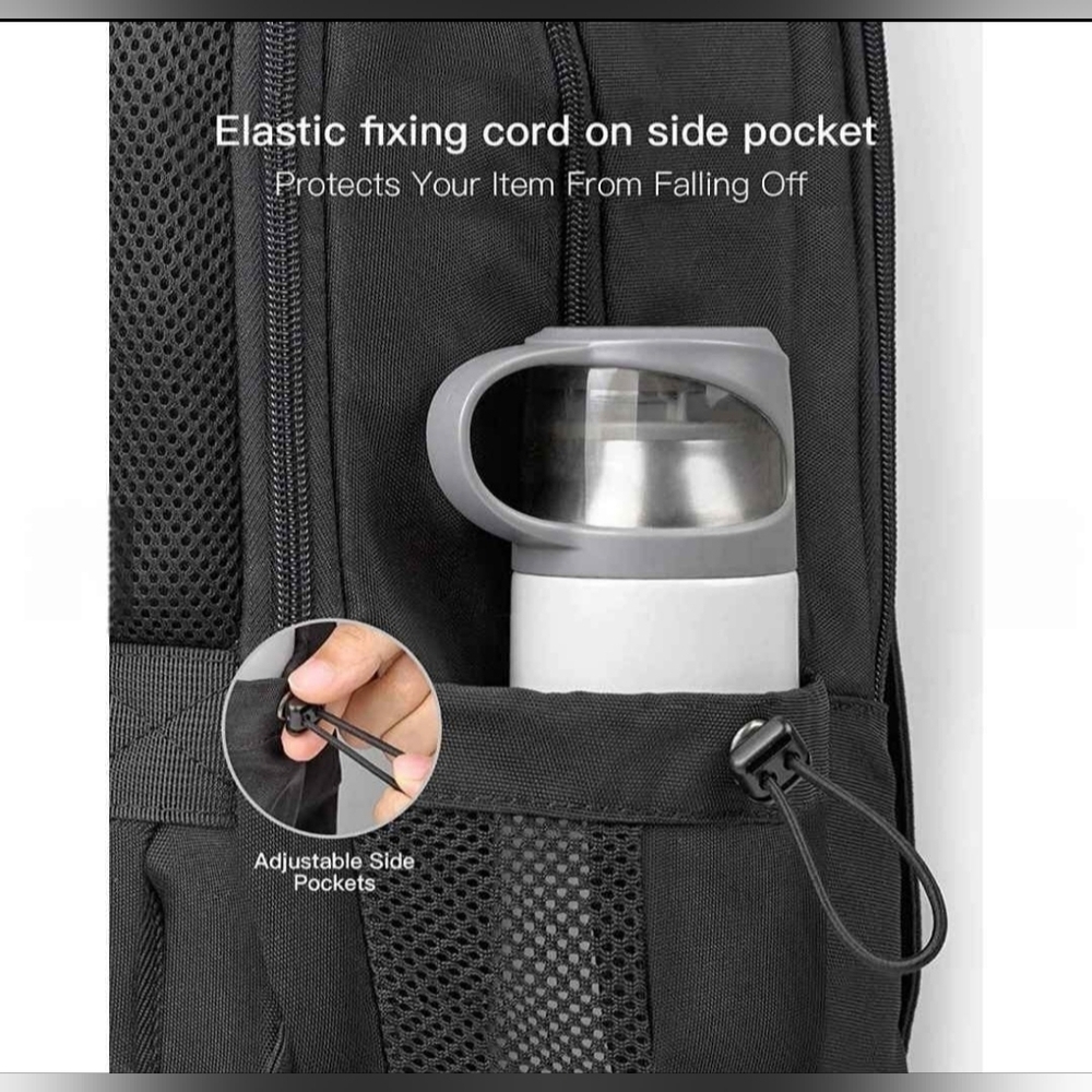 NWOT | Inateck | Laptop Bag Backpack | USB Port | 15.6 inch | Black | - Picture 5 of 10